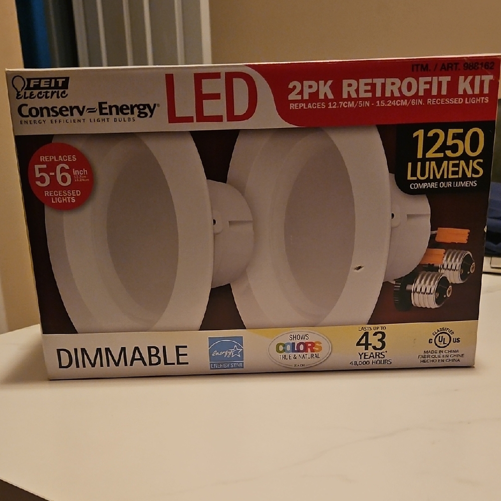 Feit Electric LED 2PK Retrofit Kit - White - New In Box!!